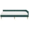 vidaXL Cadre de lit d'angle avec matelas avec matelas 2 pcs Vert tissu