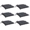vidaXL Coussins de chaise lot de 6 anthracite 50x50x7 cm tissu oxford