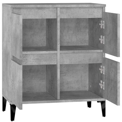 vidaXL Buffet Gris béton 60x35x70 cm Bois d'ingénierie