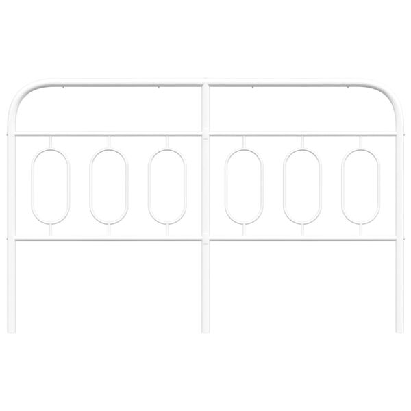 vidaXL T&ecirc;te de lit de remplacement m&eacute;tal blanc 137 cm