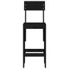 vidaXL Tabourets de bar lot de 2 noir 40x48,5x115,5 cm bois massif pin