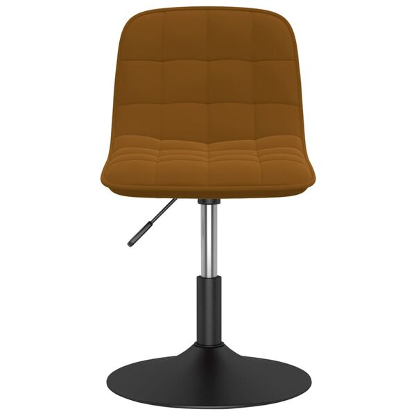 vidaXL Chaises pivotantes &agrave; manger lot de 2 marron velours