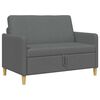 vidaXL Sofa avec rangement Gris fonc&eacute; 122 x 78 x 87 cm Polyester