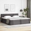 vidaXL Lit avec rangement et matelas Gris 200 x 200 cm Simili cuir