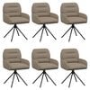 vidaXL Chaises de salle &agrave; manger pivotantes 6 pcs Simili cuir