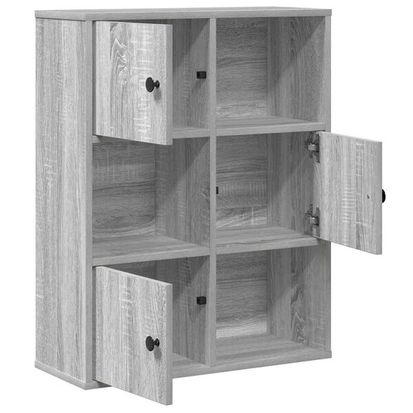 vidaXL Biblioth&egrave;que sonoma gris 60x24x76,5 cm bois d'ing&eacute;nierie