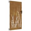 vidaXL Portail de jardin 85x175 cm acier corten conception d'herbe