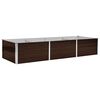 vidaXL Lit sur&eacute;lev&eacute; de jardin Marron 240x80x45 cm Acier galvanis&eacute;