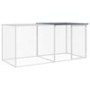 vidaXL Cage &agrave; poulets avec toit anthracite 203 x 98 x 90 cm Acier galvanis&eacute;