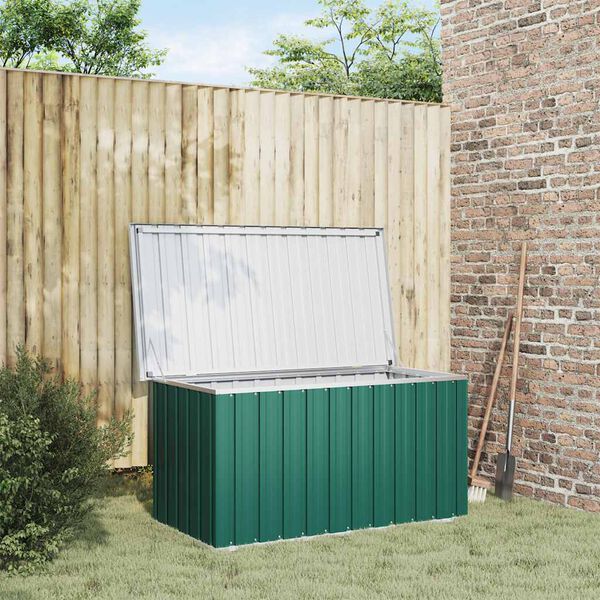 vidaXL Coffre de rangement de jardin Vert 129x67x65 cm