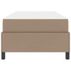 vidaXL Cadre de lit avec matelas Cappuccino 90 x 190 cm tissu