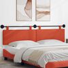 vidaXL T&ecirc;te de lit suspendue Uni Rouge orange 210 x 55 x 5 cm