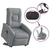 vidaXL Fauteuil inclinable de massage &eacute;lectrique Gris clair Tissu