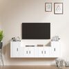 vidaXL Ensemble de meubles TV 4 pcs Blanc Bois d'ing&eacute;nierie
