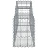 vidaXL Paniers &agrave; gabions arqu&eacute;s 2 pcs 200x30x40/60 cm Fer galvanis&eacute;