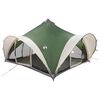 vidaXL Tente Tipi avec toit Vert 18-Personnes Polyester et Acier