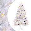 vidaXL Sapin de No&euml;l artificiel 210 cm PVC et Acier Blanc