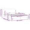 vidaXL Cadre de lit Dover gris clair 160x200 cm velours