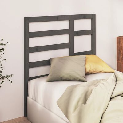 vidaXL Tête de lit Gris 106x4x104 cm Bois massif de pin