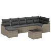 vidaXL Ensemble de canap&eacute; de jardin 8 pcs Gris polyrotin