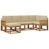 vidaXL Ensemble de canap&eacute;s d'ext&eacute;rieur 6 pc 6 place Naturel et Beige