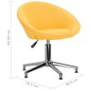 vidaXL Chaise pivotante de bureau Jaune Tissu