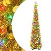 vidaXL Sapin de No&euml;l LED pop-up avec cimier &eacute;toile 150 cm 50 LED PET