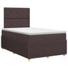 vidaXL Lit boxspring avec matelas Marron fonc&eacute; 120 x 200 cm Tissu