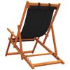 vidaXL Chaises de plage pliables lot de 2 noir tissu