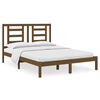 vidaXL Cadre de lit Marron miel Bois de pin massif 140x190 cm