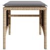 vidaXL Canapé de jardin 2 places avec table et tabourets beige rotin