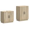 vidaXL Ensemble de 2 meubles de salle de bain HOORN Ch&ecirc;ne Sonoma