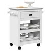 VidaXL Chariot de cuisine BODO blanc 67,5x45x80 cm