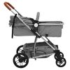 vidaXL Poussette pour b&eacute;b&eacute; 3-en-1 Gris clair Aluminium