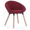 vidaXL Chaises &agrave; manger lot de 2 rouge bordeaux tissu