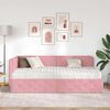 vidaXL Cadre de lit d'angle Rose 100 x 200 cm Velours