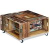 vidaXL Table basse Bois de r&eacute;cup&eacute;ration massif 70x70x35 cm