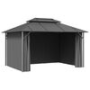 vidaXL Tonnelle avec parois lat&eacute;rales et toit double 3x4 m Anthracite
