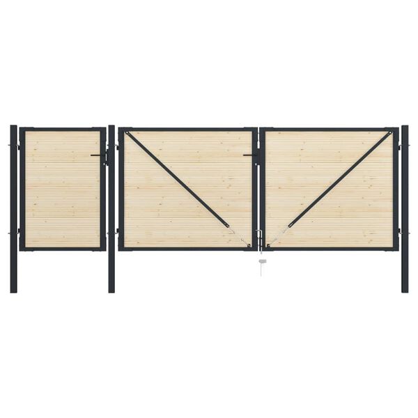 vidaXL Lattes de cl&ocirc;ture 48 pcs bois massif d'&eacute;pic&eacute;a