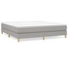 vidaXL Sommier &agrave; lattes de lit avec matelas Gris clair 180x200cm Tissu