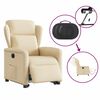 vidaXL Fauteuil inclinable &eacute;lectrique cr&egrave;me tissu