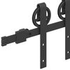 vidaXL Kit de quincaillerie de porte coulissante 183 cm Acier Noir