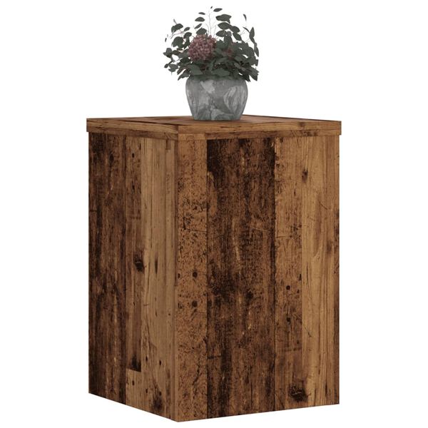 vidaXL Supports pour plantes 2 pcs vieux bois bois d'ing&eacute;nierie