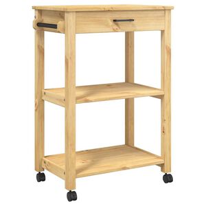 vidaXL Chariot de cuisine MONZA 60x40x88,5 cm bois massif de pin