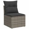 vidaXL Salon de jardin avec coussins 7 pcs gris résine tressée acacia