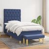 vidaXL Sommier &agrave; lattes de lit avec matelas Bleu 80x200 cm Tissu