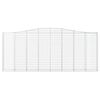 vidaXL Panier de gabions arqu&eacute; 400x30x160/180 cm Fer galvanis&eacute;