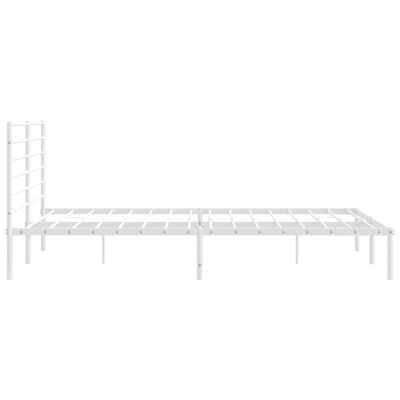 vidaXL Cadre de lit métal sans matelas et tête de lit blanc 200x200 cm