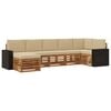 vidaXL Ensemble de canap&eacute;s d'ext&eacute;rieur 7 pc Naturel et Beige