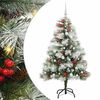 vidaXL Sapin de No&euml;l artificiel Vert et blanc 150 cm